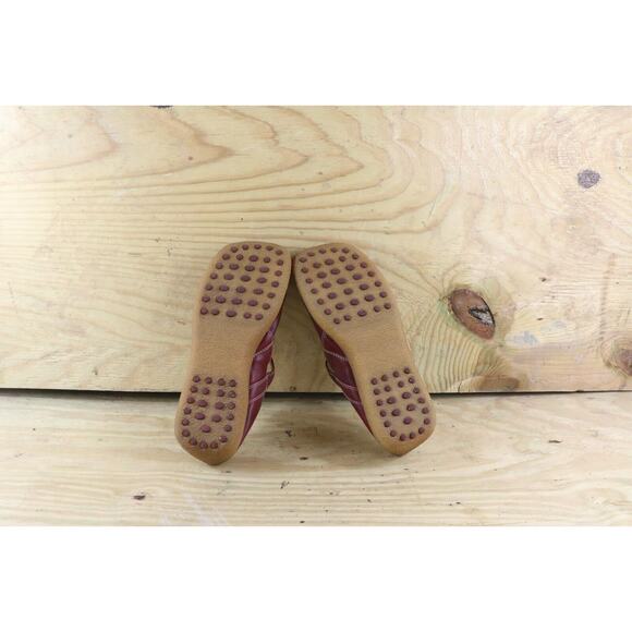 L.E.I. Shoes Womens 9 Red Vintage Platform Y2K Clog Mules Chunky Slip Ons - Picture 7 of 8